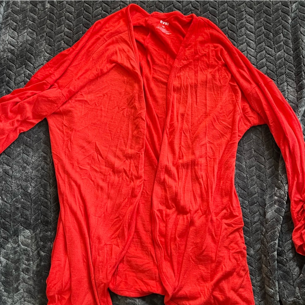 Evri Red Button Down Cardigan